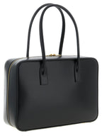 Black Calfskin Shoulder Bag