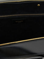Black Calfskin Shoulder Bag