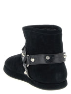 Black Calfskin Ankle Boots