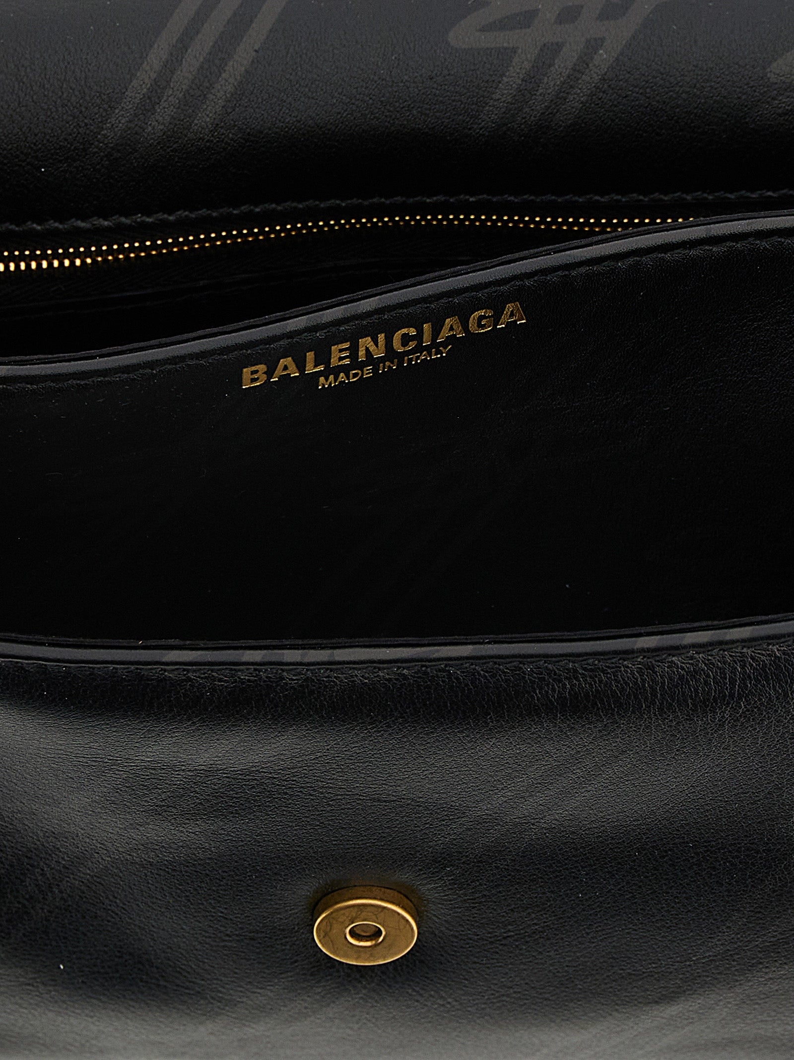 Black Leather Shoulder Bag