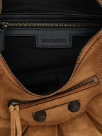Brown Calfskin Shoulder Bag
