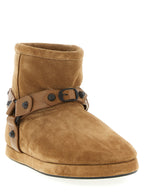 Beige Calfskin Ankle Boots