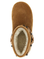 Beige Calfskin Ankle Boots