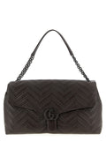 Brown Calfskin Shoulder Bag