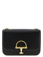 Black Calfskin Shoulder Bag