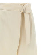 White Viscose Casual Pants