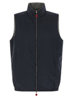 Blue Cotton Sleeveless Jacket