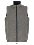 Blue Cotton Sleeveless Jacket