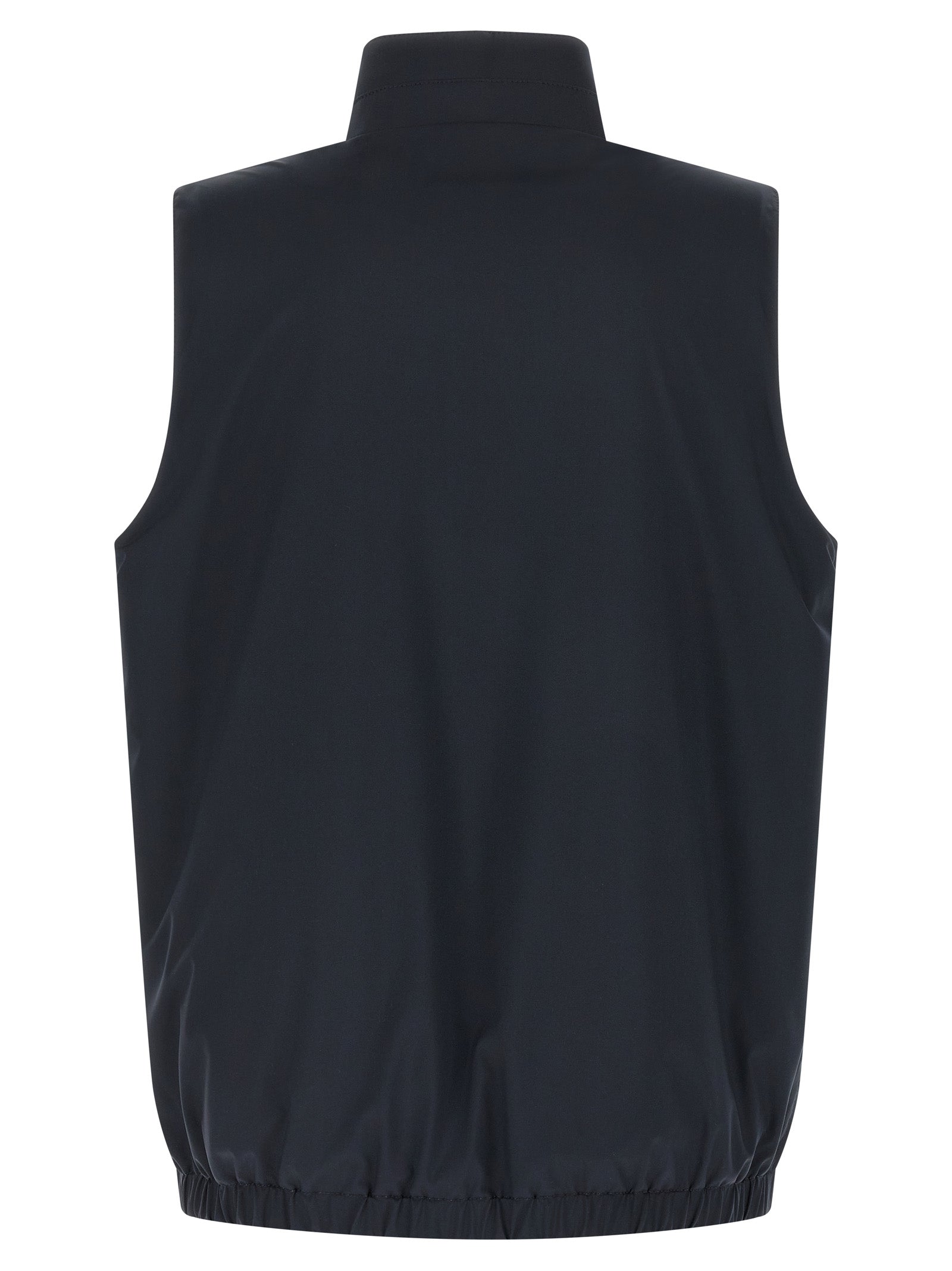 Blue Cotton Sleeveless Jacket