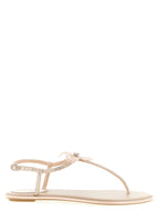 Multicolor Glass Flat Sandals
