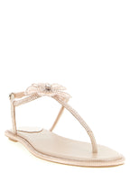 Multicolor Glass Flat Sandals