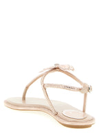Multicolor Glass Flat Sandals