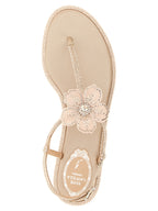 Multicolor Glass Flat Sandals