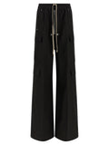 Black Cotton Cargo Pants