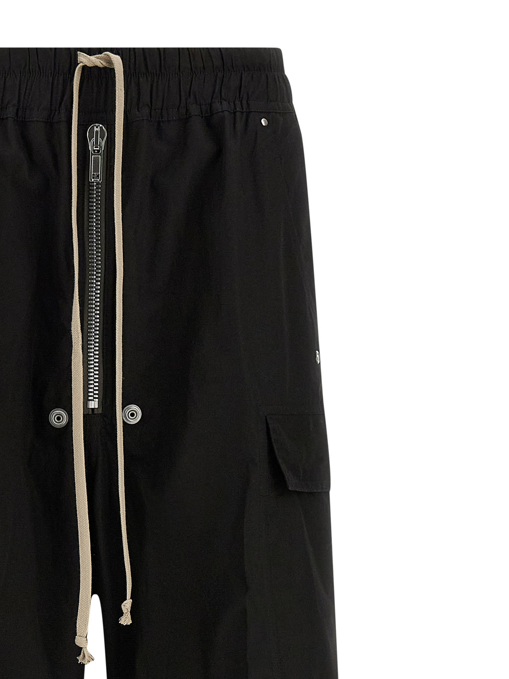 Black Cotton Cargo Pants