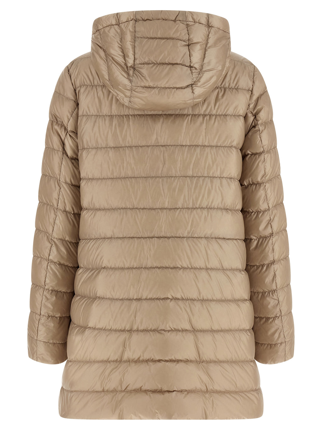 Beige Polyamide Full-Length Jacket