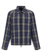 Blue Cotton Full-Length Jacket