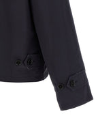 Blue Cotton Full-Length Jacket