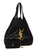 Black Raffia Tote Bag