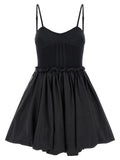 Black Polyamide Short Dress