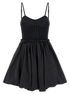 Black Polyamide Short Dress