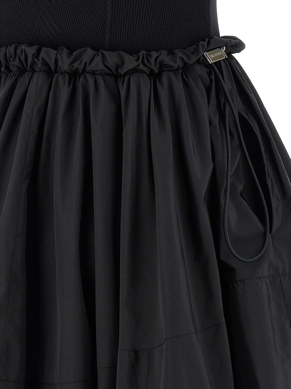Black Polyamide Short Dress