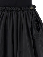 Black Polyamide Short Dress