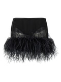 Black Polyester Long Skirt
