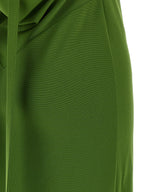 Bicolor Viscose Long Dress