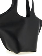 Black Calfskin Shoulder Bag