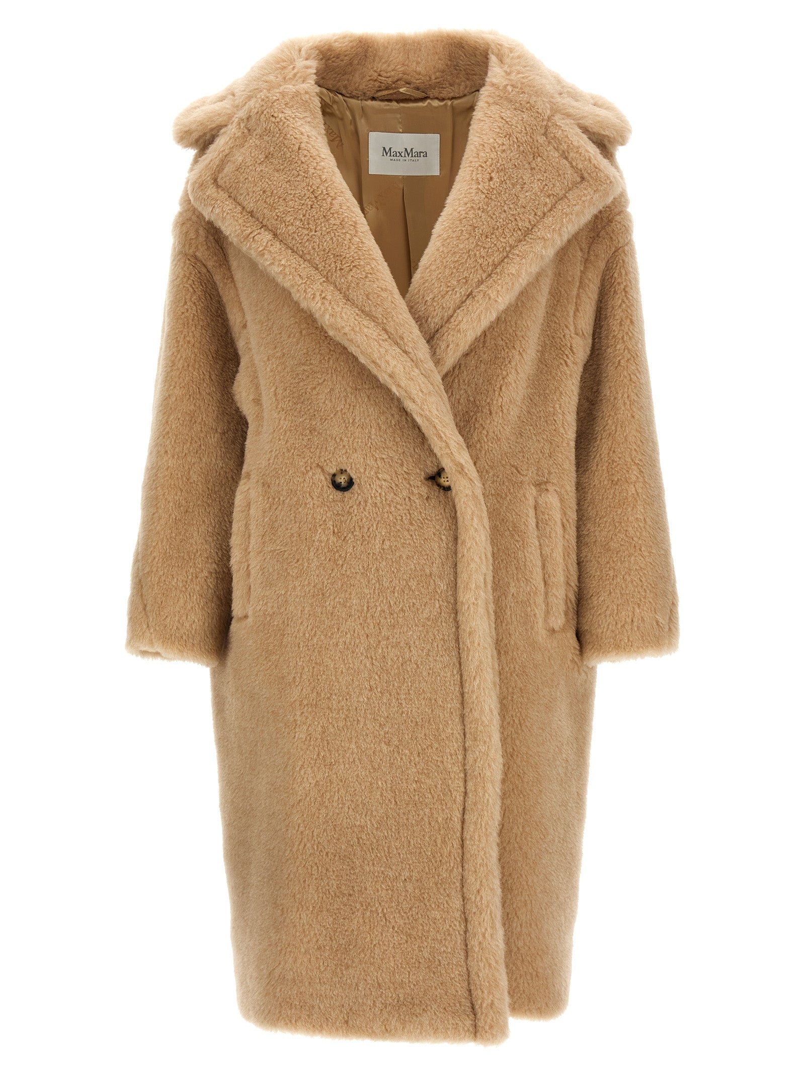 Beige Alpaca Leather Coat