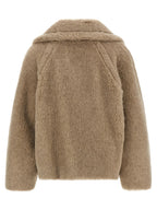 Beige Alpaca Leather Coat