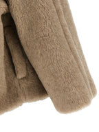 Beige Alpaca Leather Coat