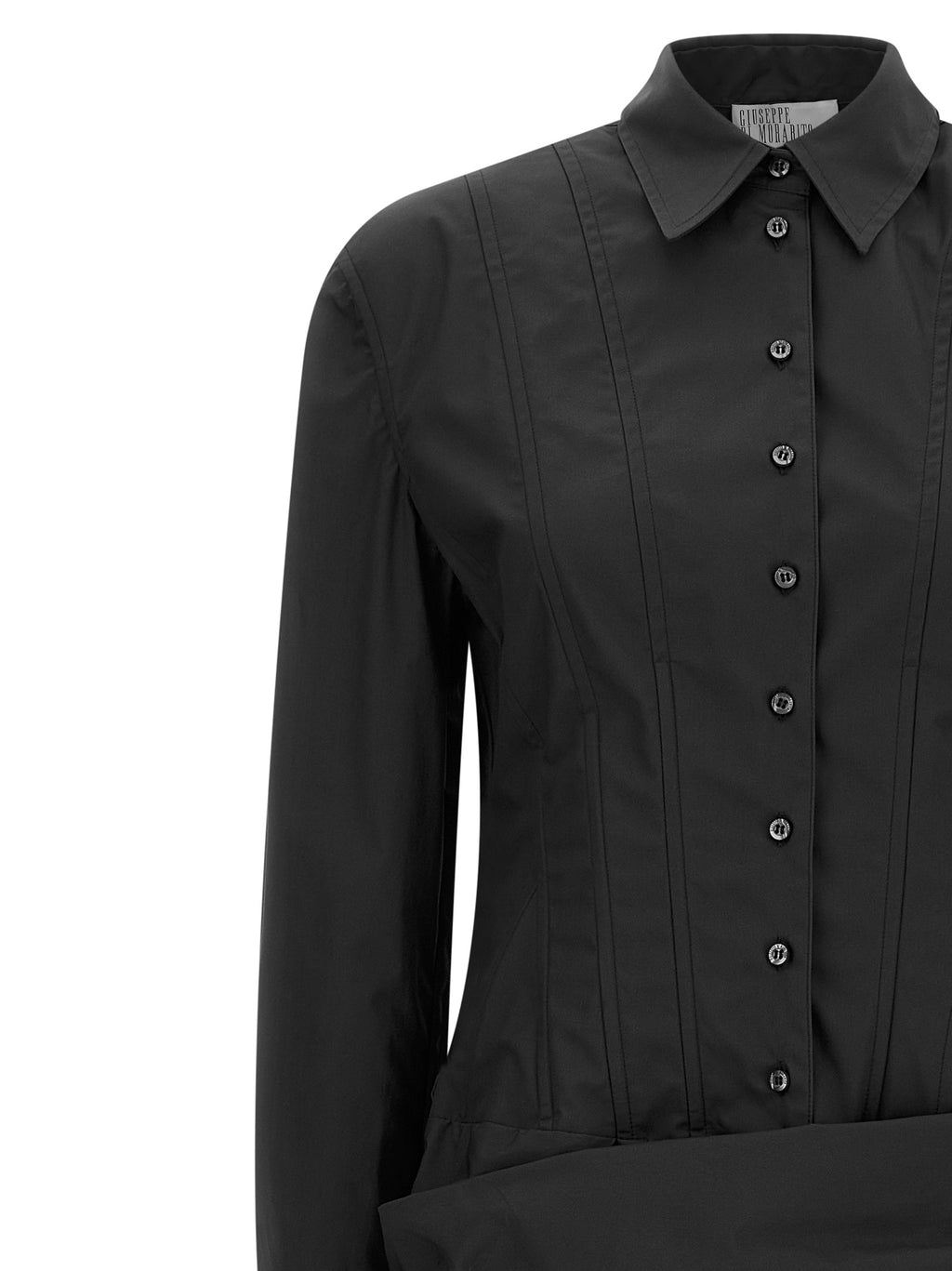 Black Cotton Short Dress