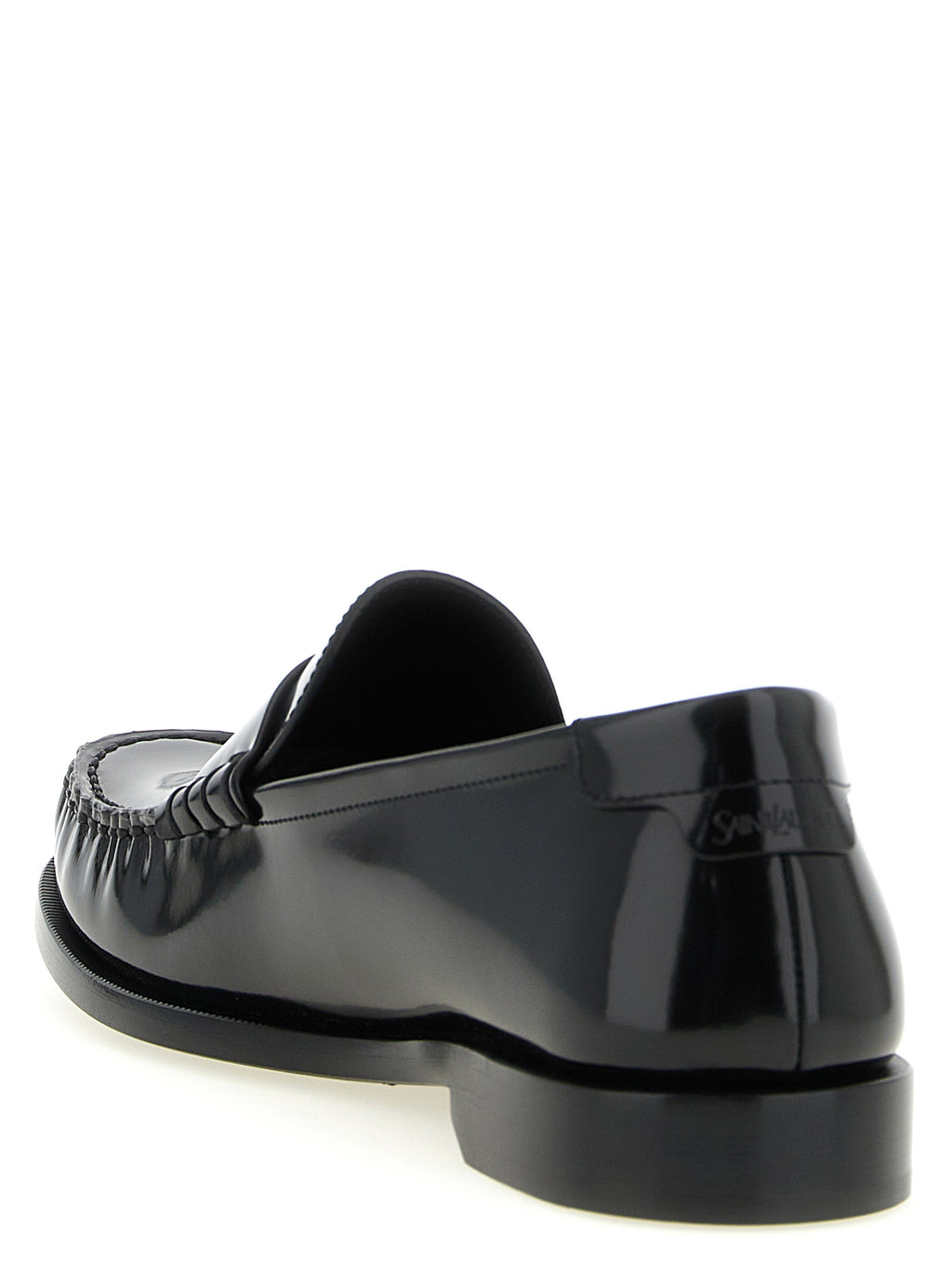 Black Calfskin Slip-On Loafers