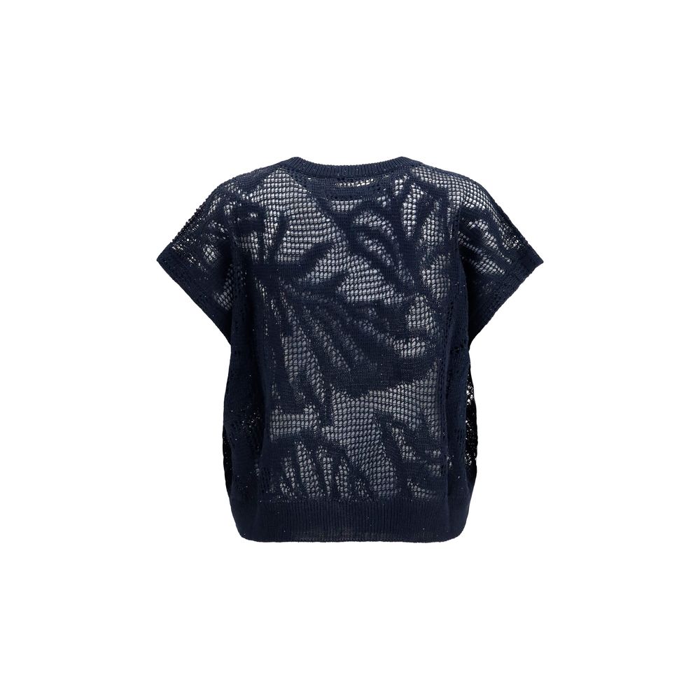 Blue Linen T-Shirt