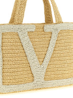 White Viscose Tote Bag