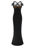 Black Viscose Long Dress