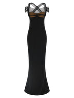 Black Viscose Long Dress