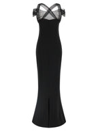 Black Viscose Long Dress