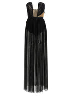 Black Viscose Long Dress