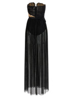 Black Viscose Long Dress