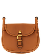 Brown Calfskin Shoulder Bag