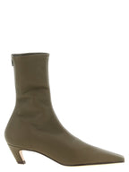 Bicolor Lambskin Ankle Boots