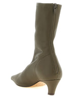 Bicolor Lambskin Ankle Boots