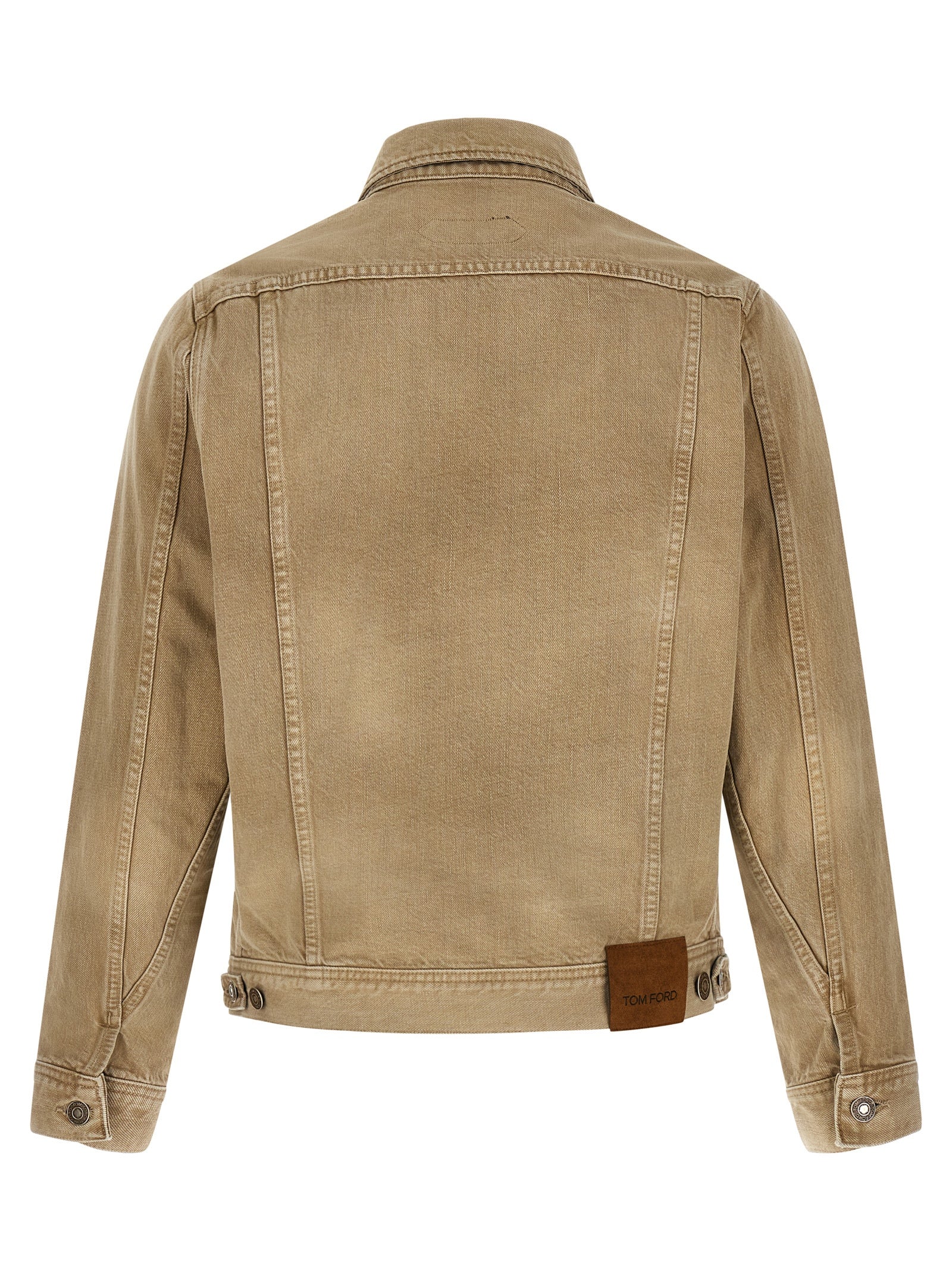 Beige Cotton Denim Jacket