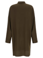 Bicolor Silk Midi Dress