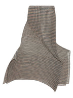 Brown Polyester Mini Skirt