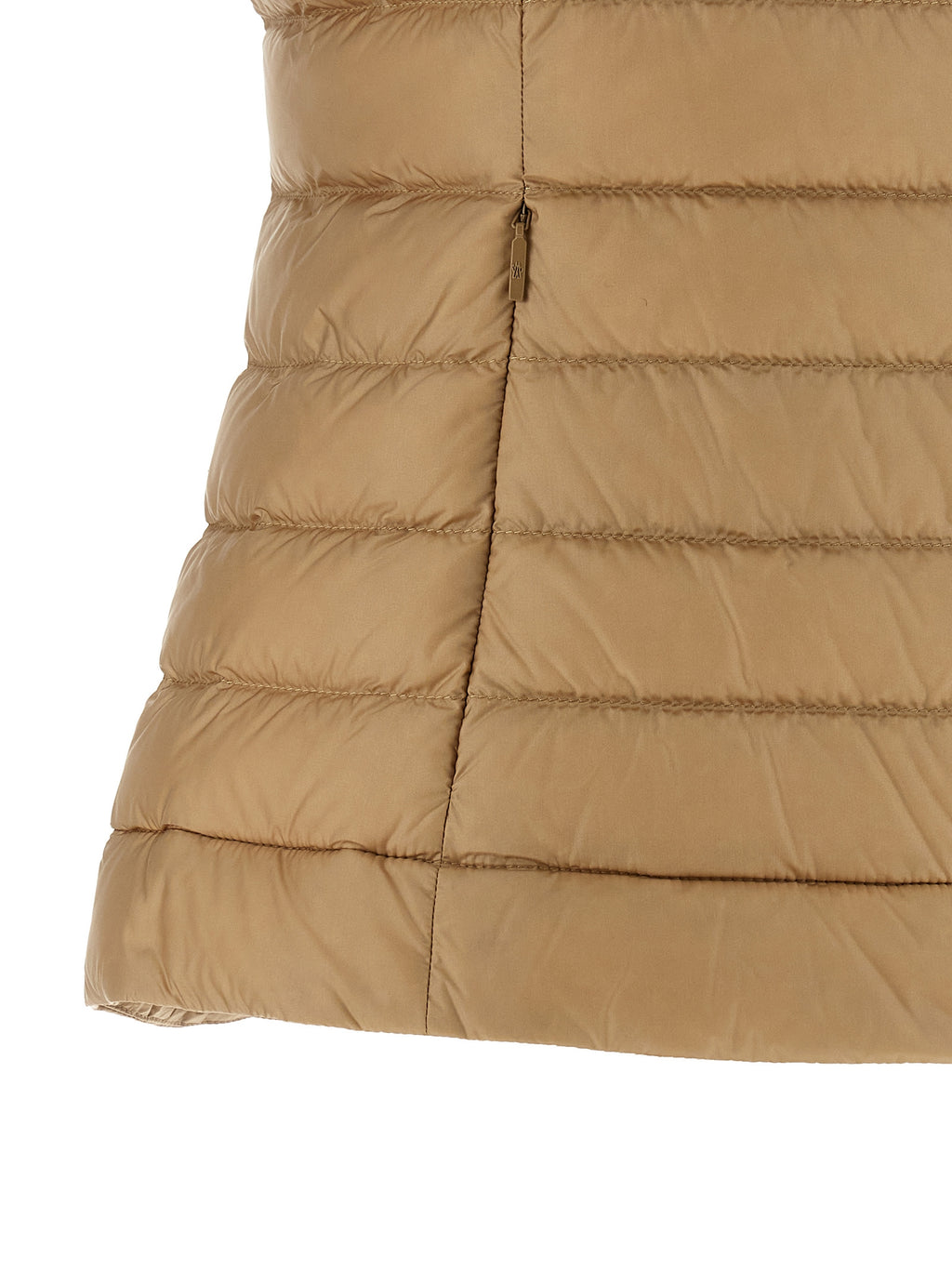 Beige Polyamide Sleeveless Jacket