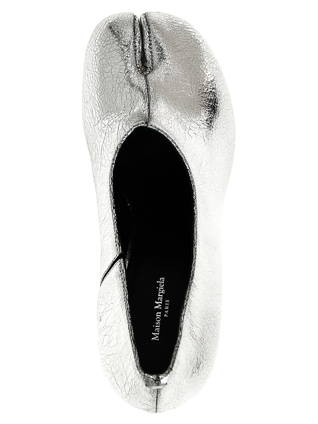Silver Calfskin Mid Heel Pumps